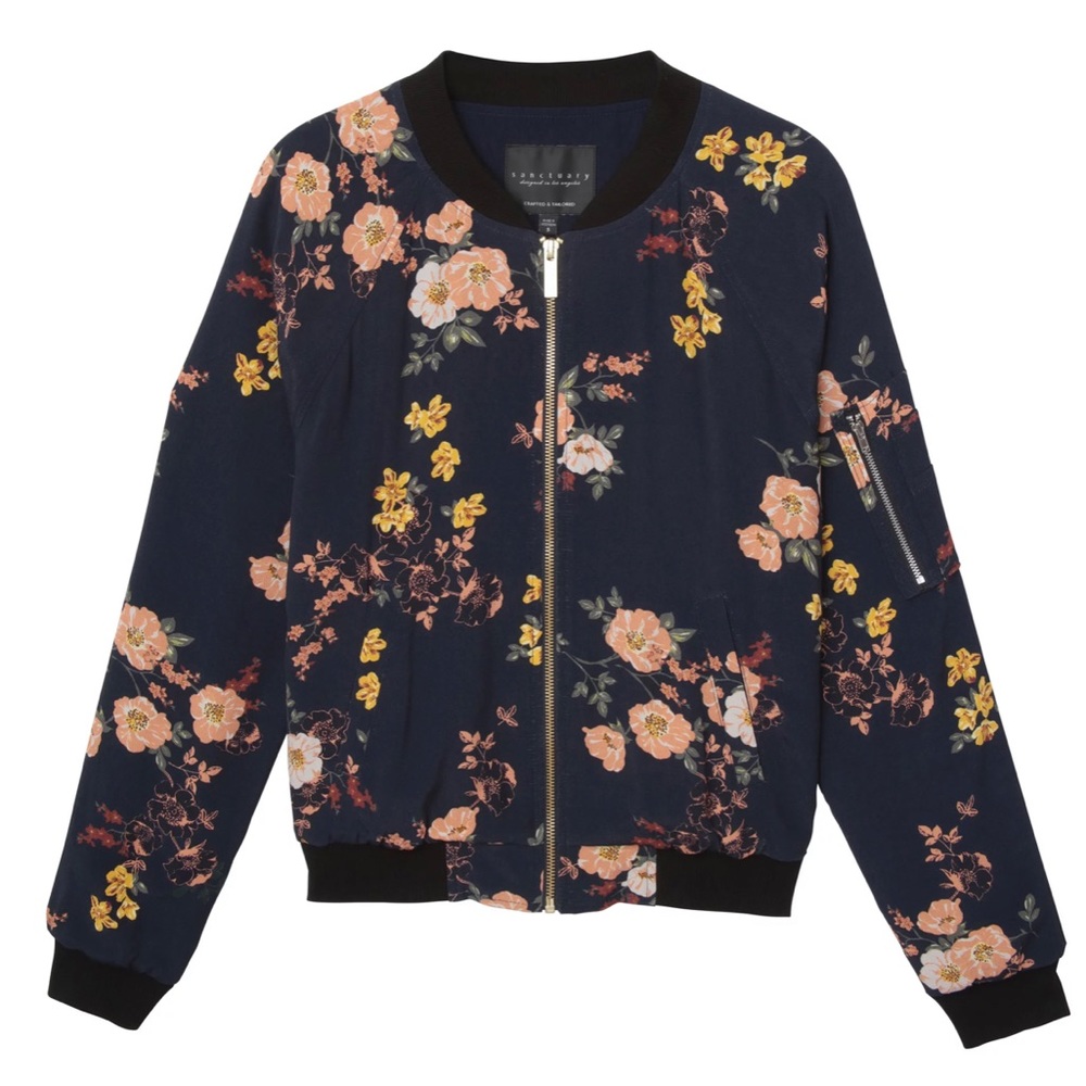 Floral bomber jacket